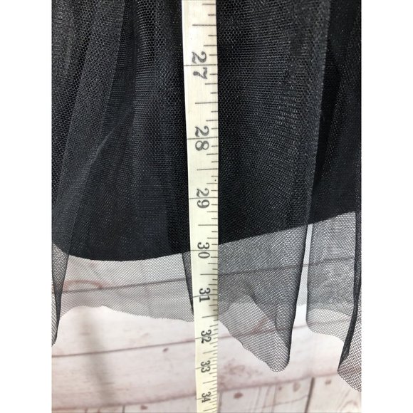 BCBGeneration Women's Dress Size 4 Black Tulle Tweed V-Neck Strappy Zip Back - Picture 5 of 8